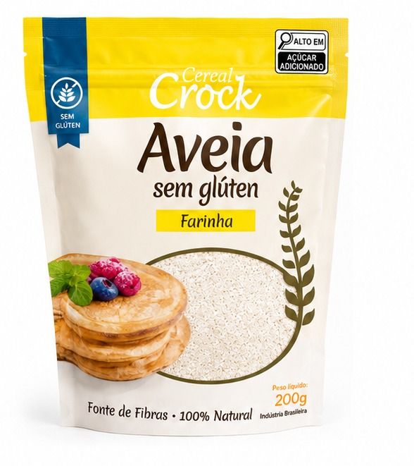Aveia Sem Glúten — Farinha — Cereal Crock